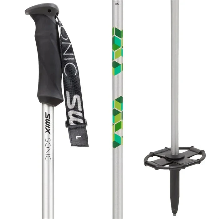 Swix Sonic R3, 2-Piece Aluminum Adjustable Ski Poles 2 Swix Sonic R3, 2-Piece Aluminum Adjustable Ski Poles - Image 2