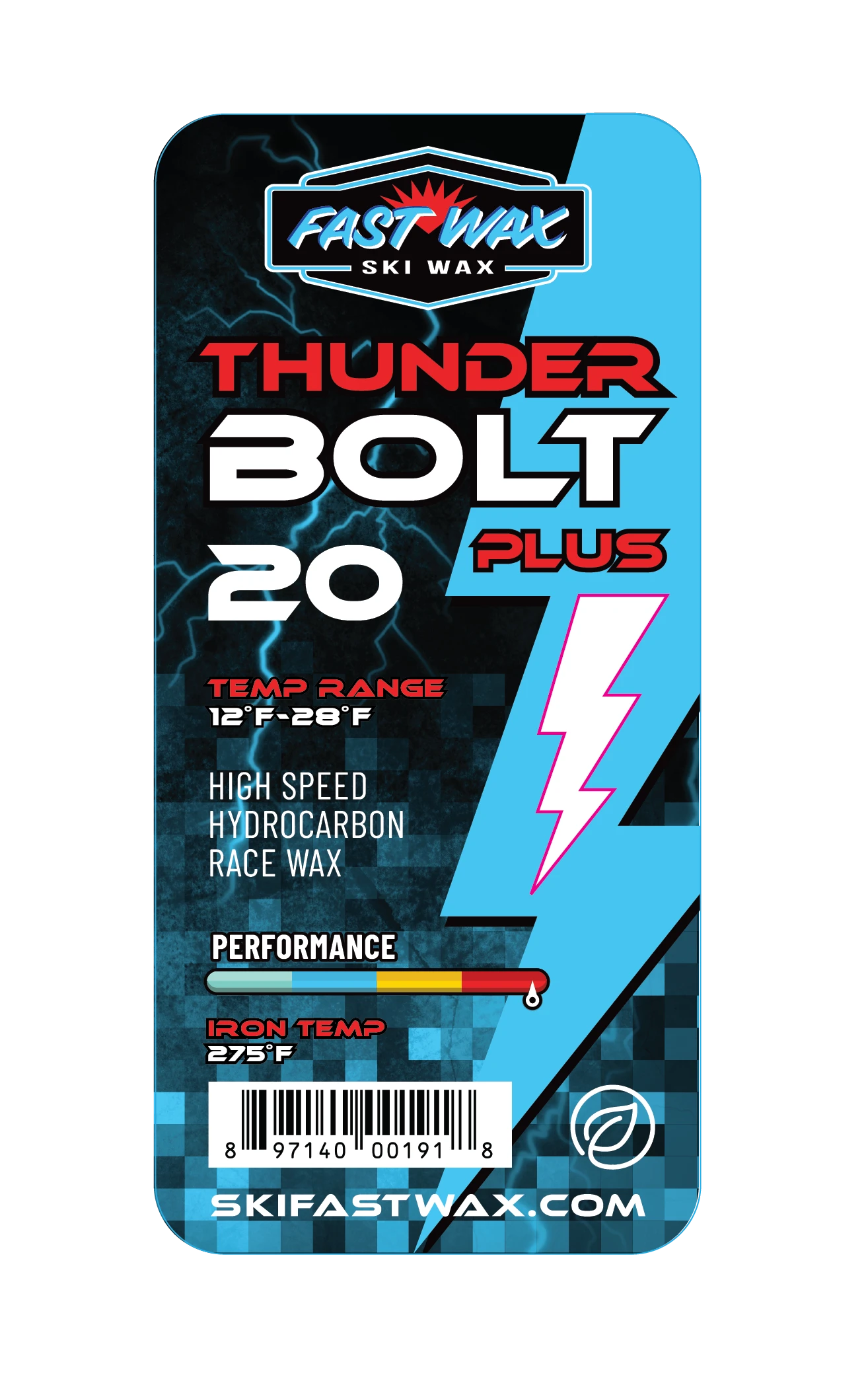 Fast Wax Thunderbolt 20+ Race Wax - 80g 1 Fast Wax Thunderbolt 20+ Race Wax - 80g