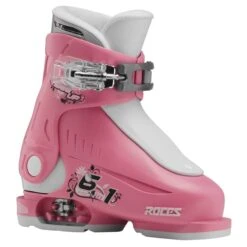 Roces IDEA Up Adjustable Youth Ski Boots | Size 16.0-18.5 -Utah Ski Gear RocesIDEAUp16.0 18.5 DeepPinkWhite