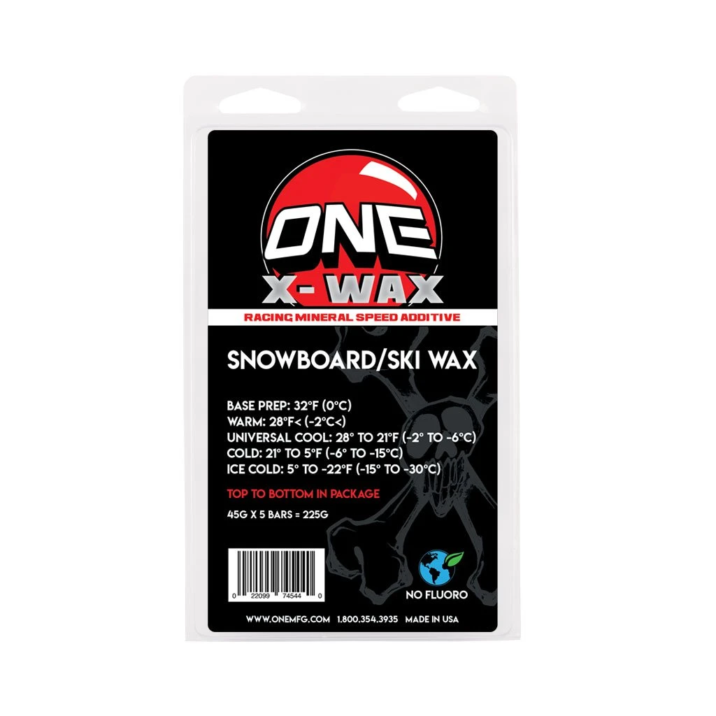 One MFG X-Wax Snowboard And Ski Wax Mineral Formula 225G 5-Pack 1 One MFG X-Wax Snowboard And Ski Wax Mineral Formula 225G 5-Pack